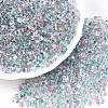 Spray Painted Glass Seed Beads SEED-T007-08G-3