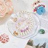 Shell Shape Glass Jewelry Plates DJEW-WH0058-09-4