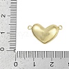 Rack Plating Brass Love Heart Connector Charms KK-C082-07G-3