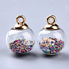 Transparent Glass Globe Pendants GLAA-S181-06H-2