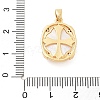 Rack Plating Brass Clear Cubic Zirconia Charms KK-L217-003G-3