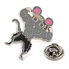 Fitness Mouse Alloy Enamel Pins Brooches JEWB-U009-01A-3