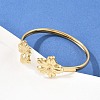 304 Stainless Steel Cuff Bangles for Women BJEW-A147-01A-G-2