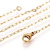 304 Stainless Steel Cable Chains Necklaces MAK-L015-37B-2
