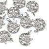 SHEGRACE Brass Pave Clear Cubic Zirconia Charms XGRQ4D302-665P-1