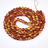 Two Tone Crackle Glass Beads Strands X-CCG-Q002-8mm-A38-2