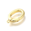 Rack Plating Oval Brass Spring Gate Rings KK-Z086-53G-02-2