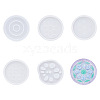 Boutigem 5Pcs 5 Style Cup Mat Silicone Molds DIY-BG0001-11-1