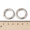 Nickel Plated Alloy Spring Gate Rings FIND-Q104-01B-P-3