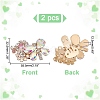 2Pcs Butterfly Alloy Glass Rhinestone Shoe Decoration FIND-AR0005-01C-2