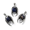 Natural Sodalite Round Pendants G-K339-03AS-10-1