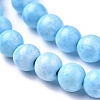 Assembled Synthetic Hemimorphite and Larimar Beads Strands G-D0006-C01-6mm-3