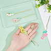 4Pcs 4 Styles Alloy Enamel Bookmarks AJEW-SC0002-91-3