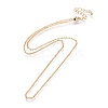 Brass Rolo Chain Necklaces Making MAK-L025-04G-2