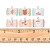 24Pcs 6 Colors Christmas Theme Transparent Resin Imitation Food Pendants RESI-FS0001-42-6
