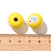 Valentine's Day Element Printed Wood Beads WOOD-R002-01-24-3