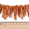 Opaque Acrylic Imitation Coral Beads Strands SACR-P033-01A-09-4