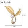 Leaf Zinc Alloy Rhinestone Brooches PW-WG10228-01-2