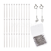 1.5 Inch 304 Stainless Steel Eye Pin Open Eye Pins for Jewelry Making STAS-PH0003-13C-7