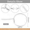  DIY Flat Round Charm Bracelet Making Kits DIY-NB0006-72-5