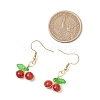 Copper Wired Natural Carnelian Dangle Earrings EJEW-JE06298-01-3