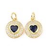 Brass Micro Pave Cubic Zirconia Pendants ZIRC-A023-07LG-2