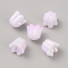 Iridescent Plating Acrylic Beads MACR-WH0013-01B-1