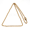 Ion Plating(IP) 304 Stainless Steel Cable Chain Necklace STAS-L164B-01G-2