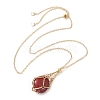 Crystal Stone Cage Pendant Necklaces NJEW-JN04766-02-2