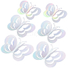 CREATCABIN 3Set 3D Butterfly PVC Mirrors Wall Stickers DIY-CN0001-85B-1