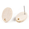 Ash Wood Stud Earring Findings EJEW-N017-011-01-3