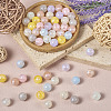  80Pcs 8 Colors Opaque Acrylic Beads OACR-TA0001-23-12