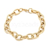 304 Stainless Steel Cable Chain Bracelets for Women Men BJEW-F488-34G-4