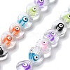 Handmade Evil Eye Lampwork Beads Strands LAMP-F035-15C-1