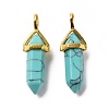 Synthetic Turquoise Pointed Pendants G-K329-08G-2