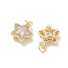 Brass Micro Pave Clear Cubic Zirconia Charms CU-CBA9FFD-07G-2