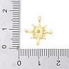 Brass Pave Clear Cubic Zirconia Pendants KK-F875-10G-3