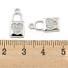 Brass Micro Pave Clear Cubic Zirconia Pendants KK-G492-03B-P-3