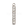 304 Stainless Steel Rhinestone Pendants STAS-S131-10P-1