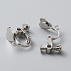 Heart Brass Clip-on Earring Findings KK-TAC0005-03P-2