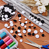   250Pcs 10 Styles 1-Hole Polyester Buttons DIY-PH0017-33-5