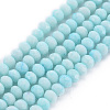 Opaque Baking Painted Glass Beads Strands EGLA-N006-009A-A-2