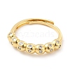 Rack Plating Brass Micro Pave Clear Cubic Zirconia Rings RJEW-E064-13G-2