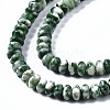 Natural Green Spot Jasper Beads Strands G-S366-128-3