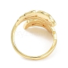 Brass Open Cuff Rings X-RJEW-D016-04G-3