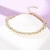 Round Brass Beaded Bracelets for Women BJEW-H640-04A-G-3
