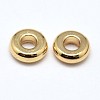 Brass Flat Round Spacer Beads KK-M085-14G-NR-2