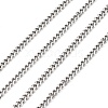 Tarnish Resistant 304 Stainless Steel Twist Chains CHS-K001-21-3mm-1