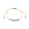 3Pcs 3 Style Synthetic Howlite Braided Bead Bracelets Set BJEW-JB09334-10-3