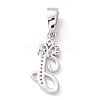 Eco-Friendly Brass Micro Pave Cubic Zirconia Pendants KK-K265-01P-J-2